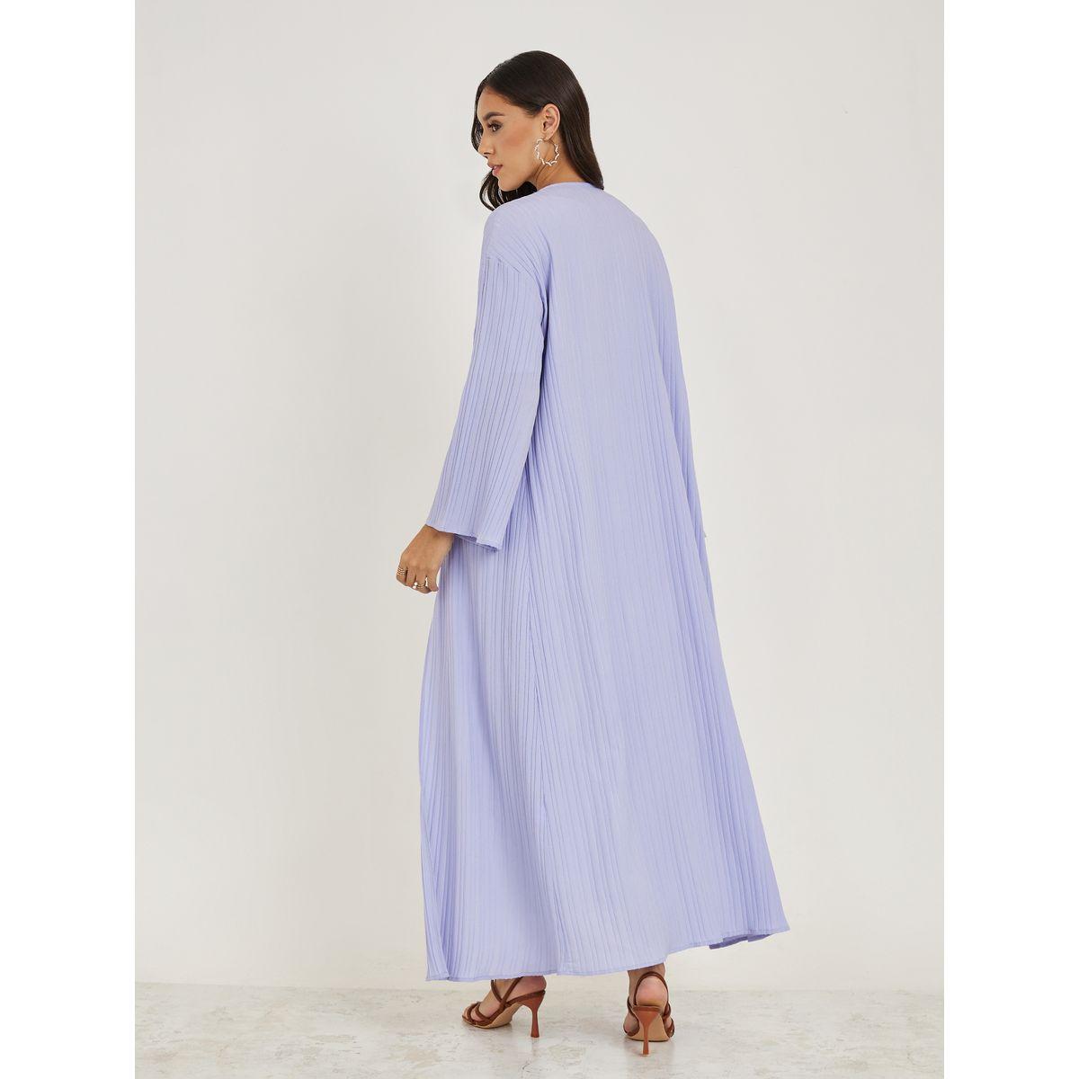 Styli Textured Regular Fit Maxi Length Kimono-women-clothing-shirtsandblouses-shirts-image-4
