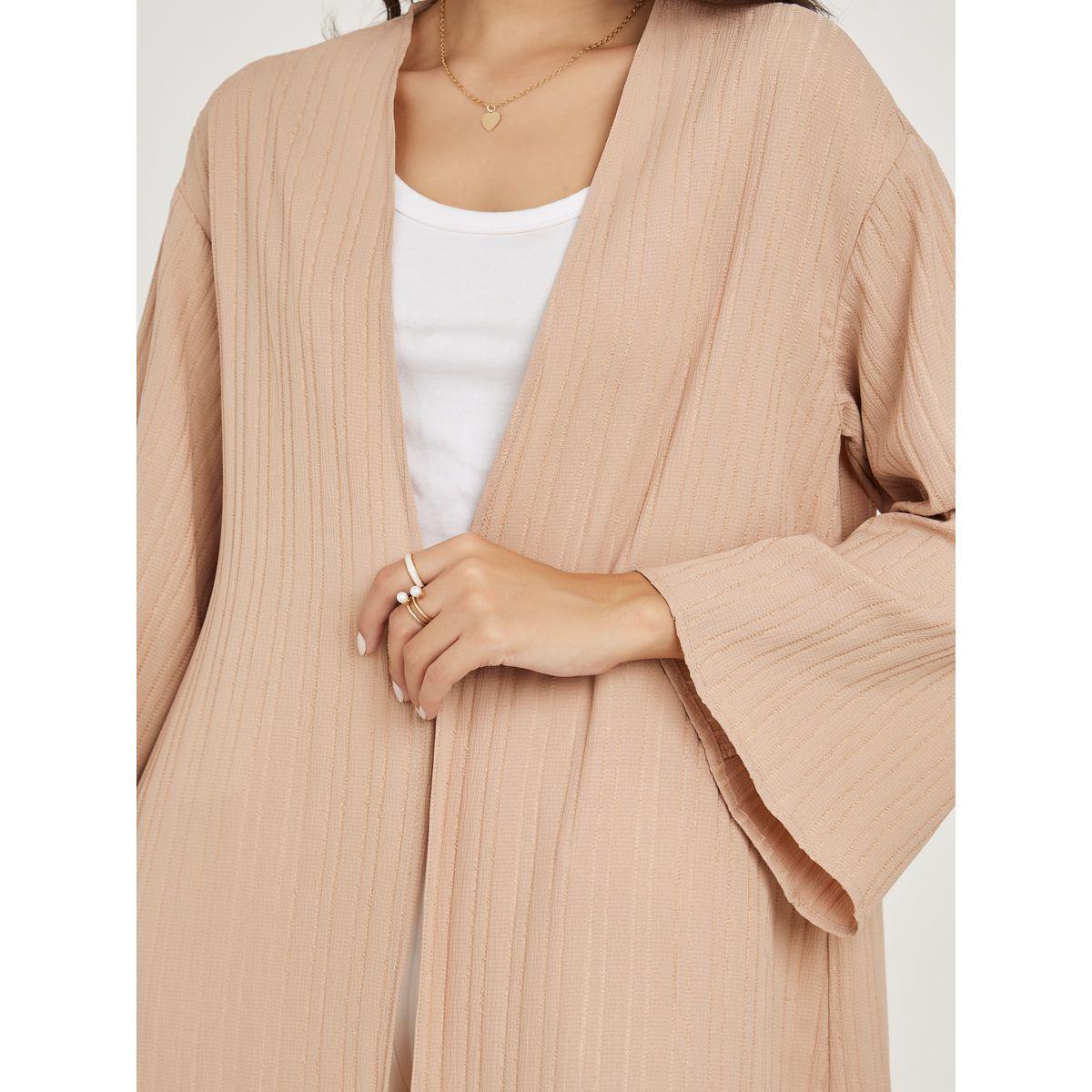 Styli Textured Regular Fit Maxi Length Kimono-women-clothing-shirtsandblouses-shirts-image-3