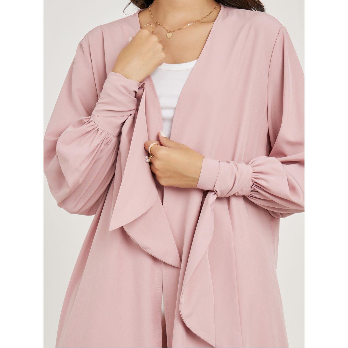 Styli Regular Maxi Length Kimono with Tie Volume Sleeve-women-clothing-shirtsandblouses-shirts-image-3