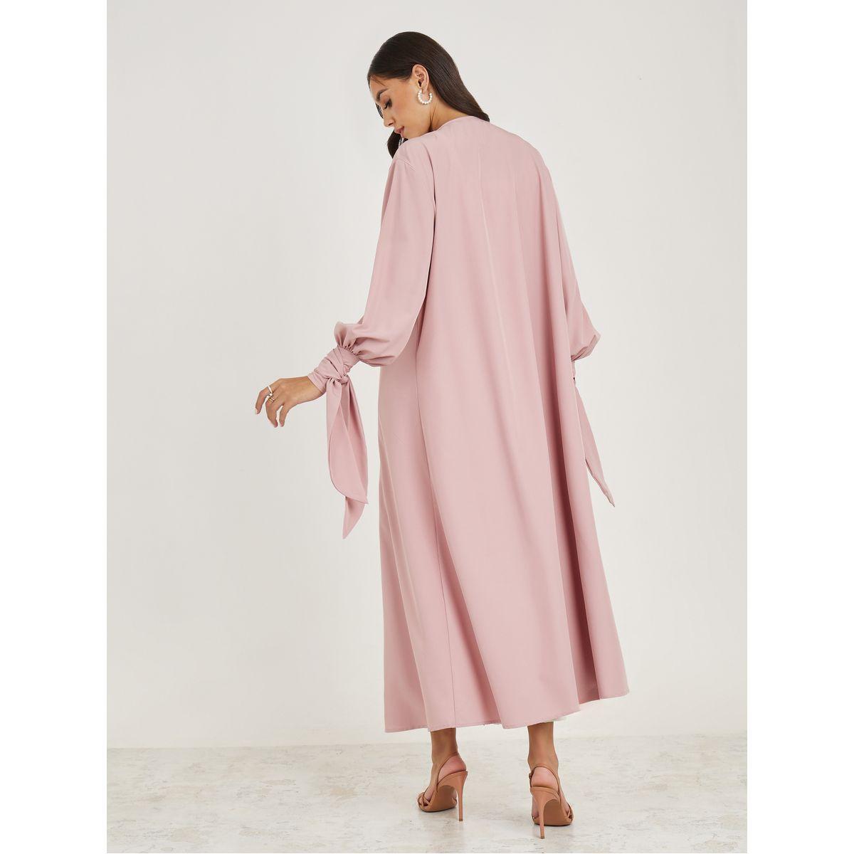 Styli Regular Maxi Length Kimono with Tie Volume Sleeve-women-clothing-shirtsandblouses-shirts-image-1