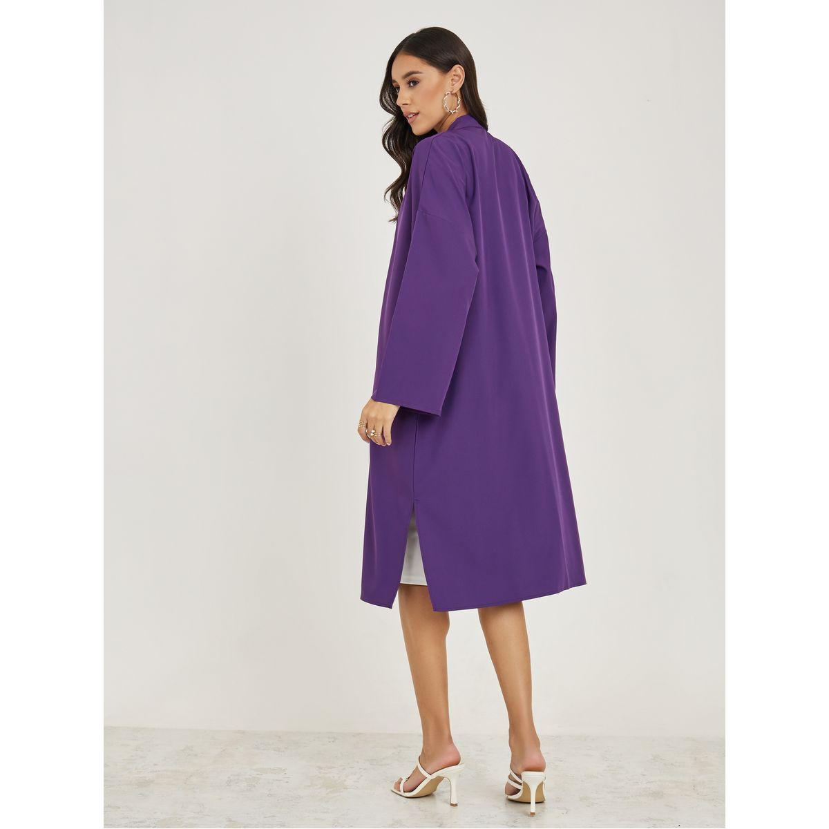 Styli Open Front Knee Length Kimono with Side Slits-women-clothing-shirtsandblouses-shirts-image-4