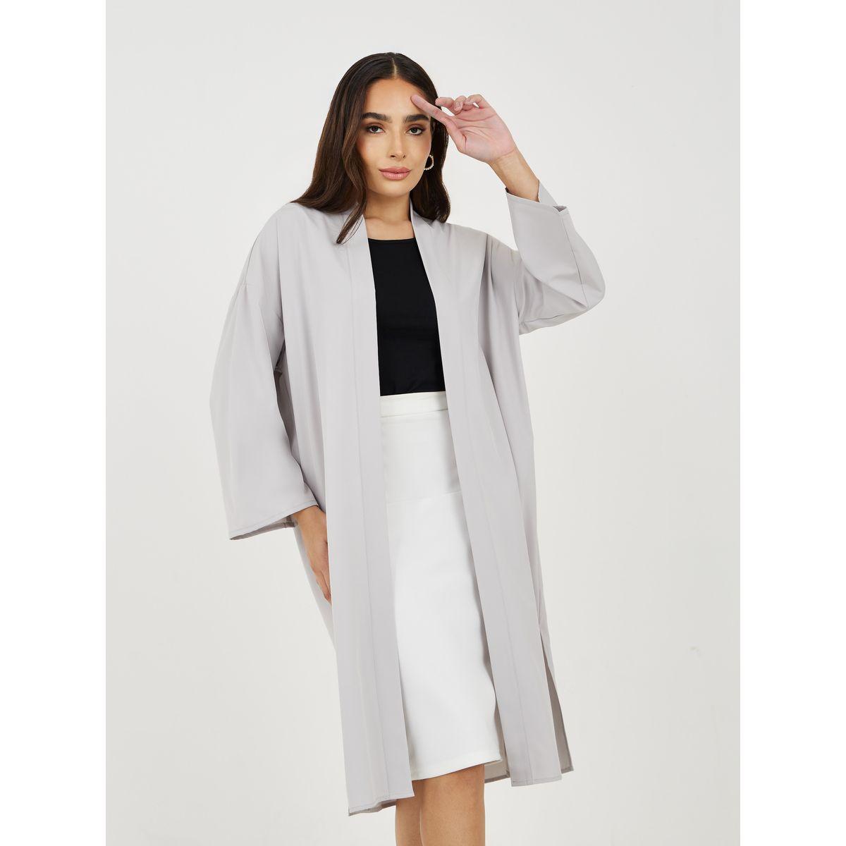 Styli Open Front Midi Kimono with Side Slit-women-clothing-shirtsandblouses-shirts-image-1