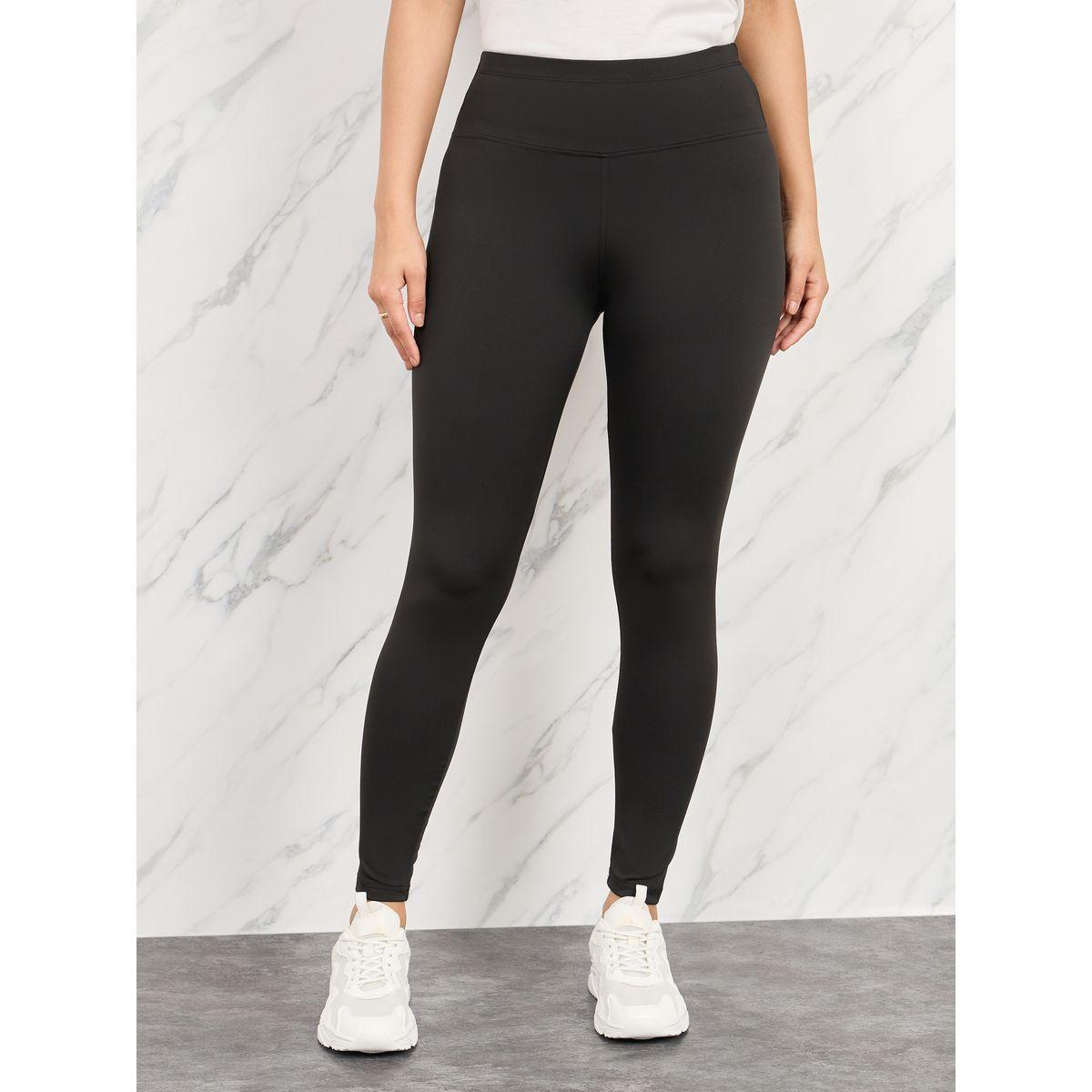 Styli Solid Back Pocket Detail Leggings-women-clothing-bottoms-leggings-image-1