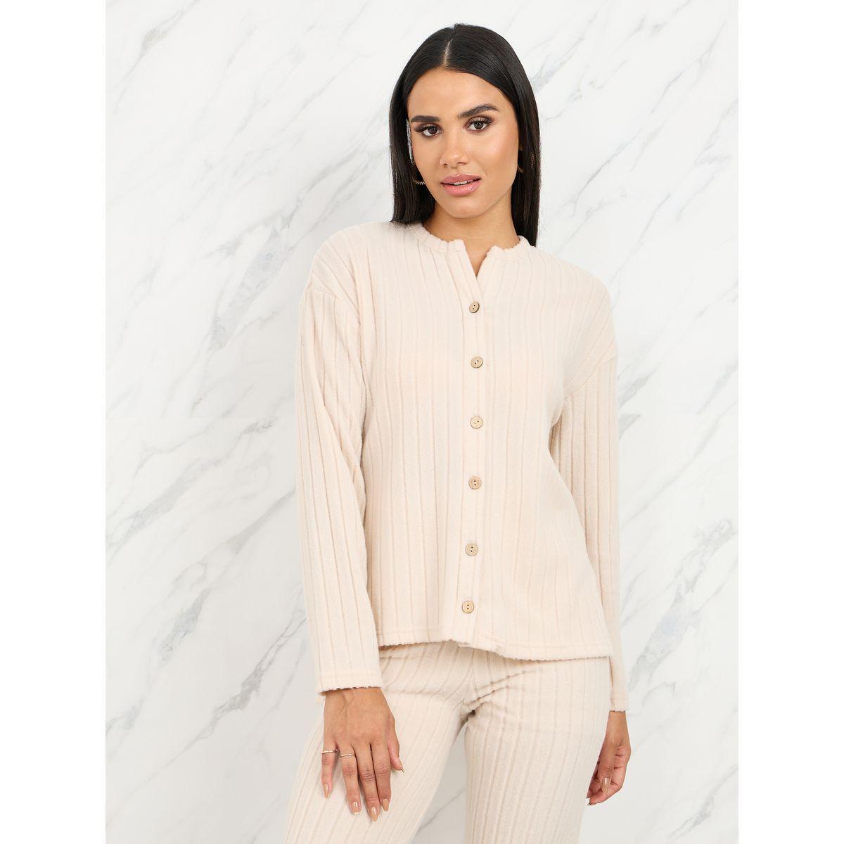 مجموعة من بنطال وبلوزة بياقة ماندارين-women-clothing-coordsets-image-3