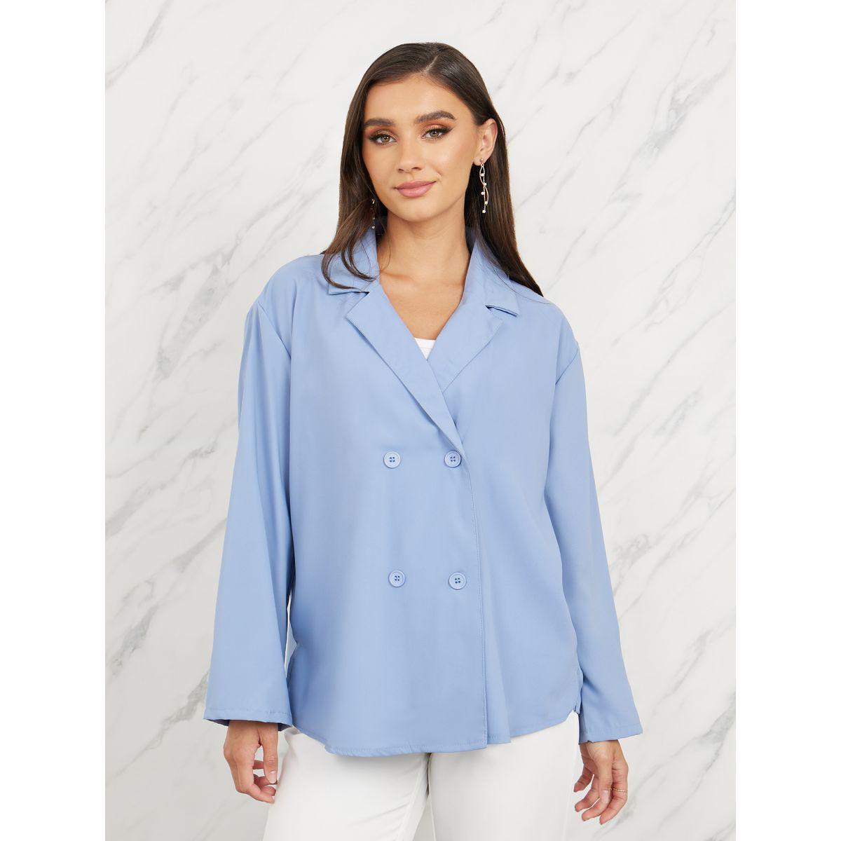 بليزر سادة واسع بصفين ازرار-women-clothing-coatsandjackets-blazers-image-5