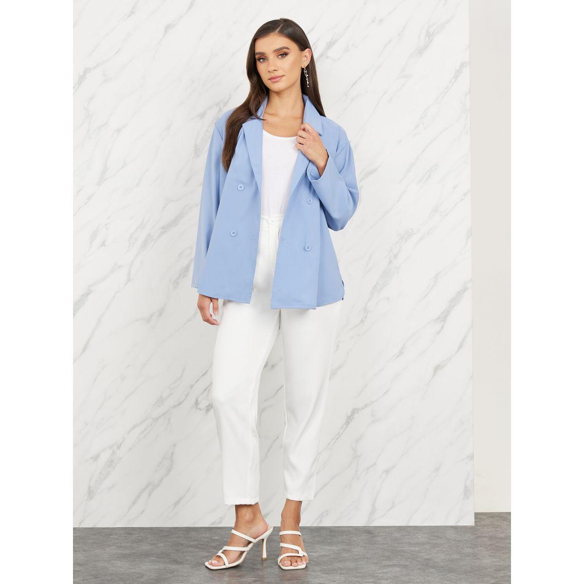 بليزر سادة واسع بصفين ازرار-women-clothing-coatsandjackets-blazers-image-3