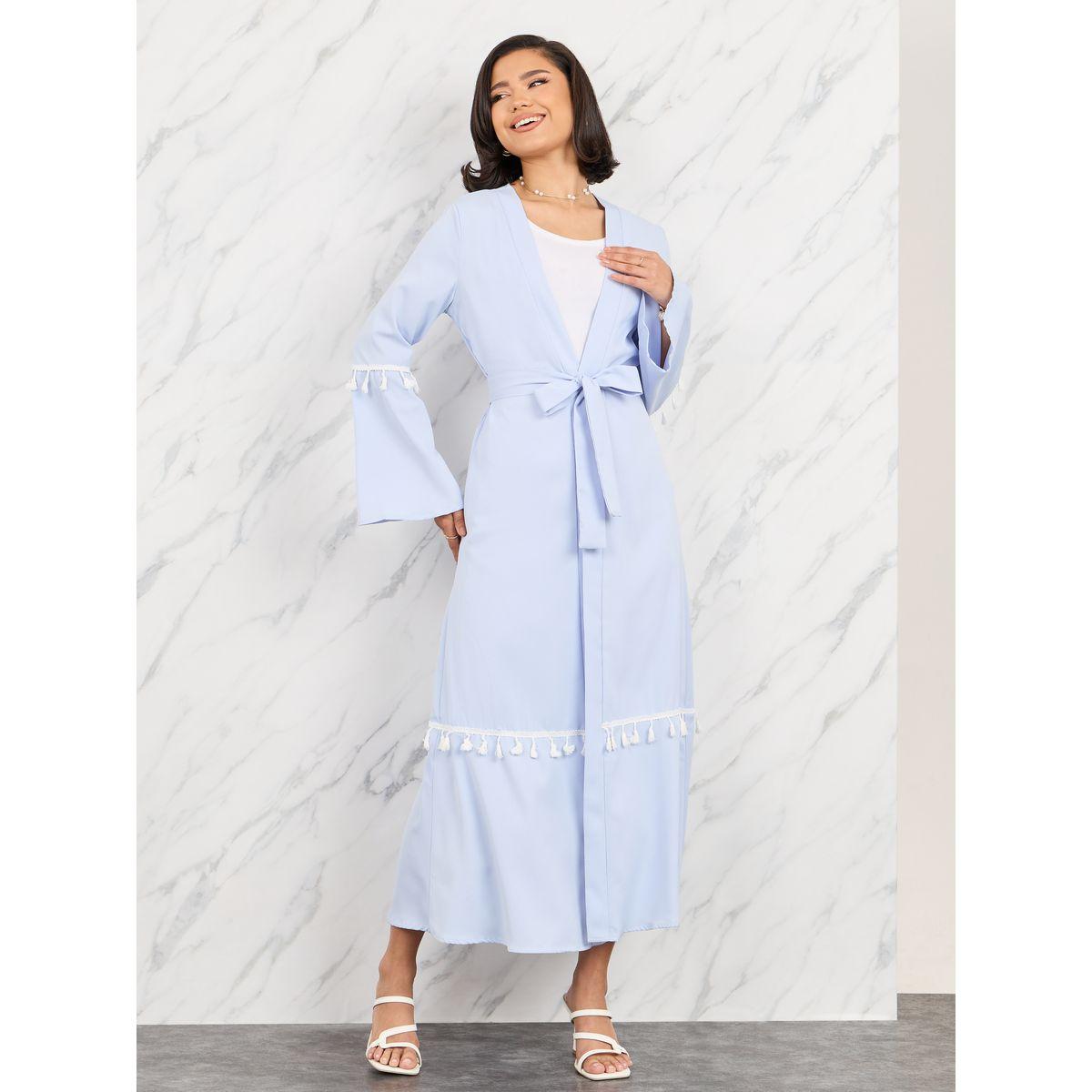 Styli Tassle Detail Regular Fit Kimono with Self Tie Up-women-clothing-shirtsandblouses-shirts-image-1