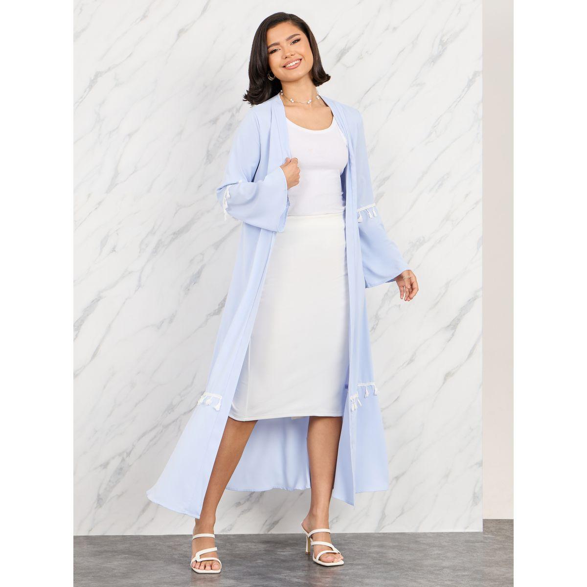 Styli Tassle Detail Regular Fit Kimono with Self Tie Up-women-clothing-shirtsandblouses-shirts-image-2