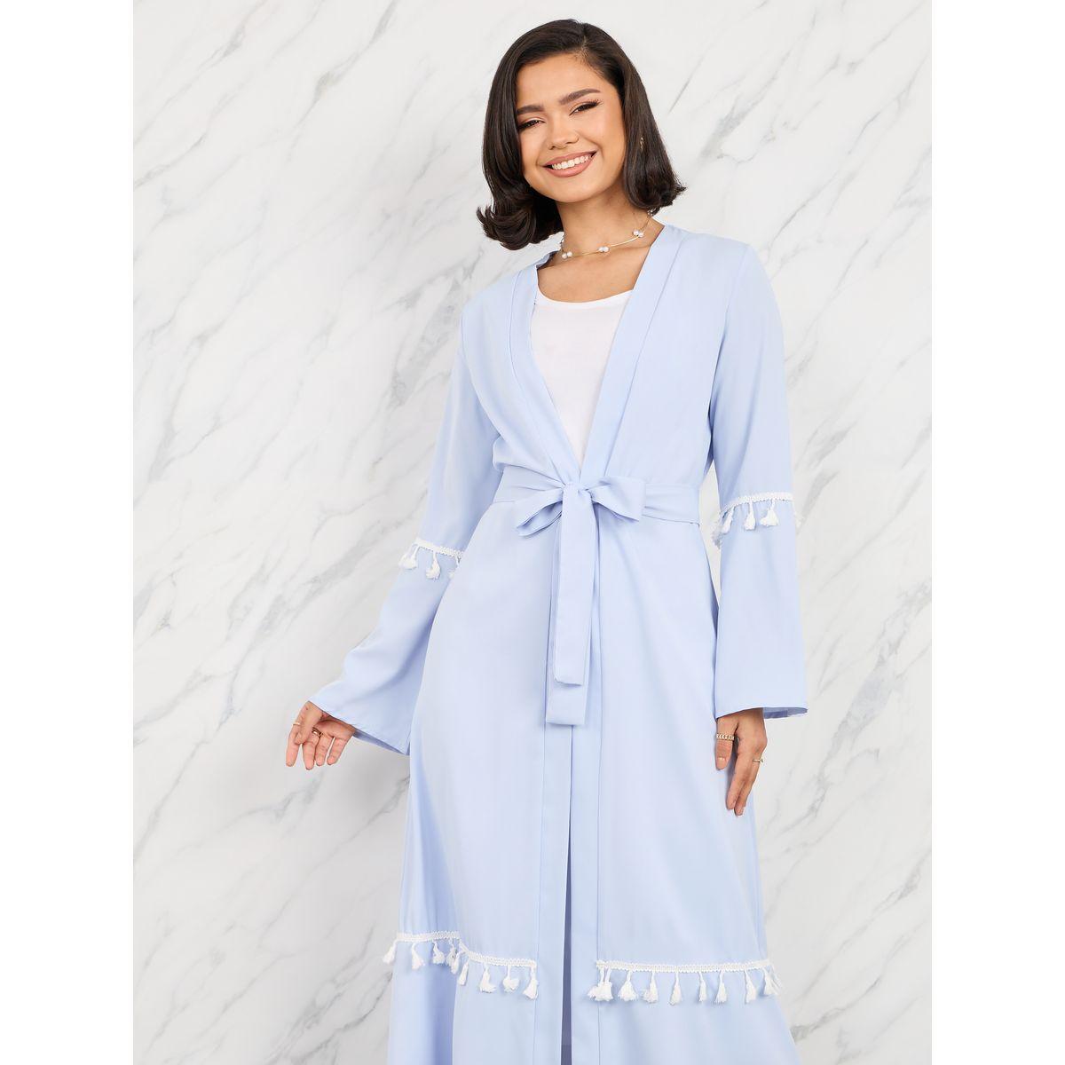 Styli Tassle Detail Regular Fit Kimono with Self Tie Up-women-clothing-shirtsandblouses-shirts-image-3