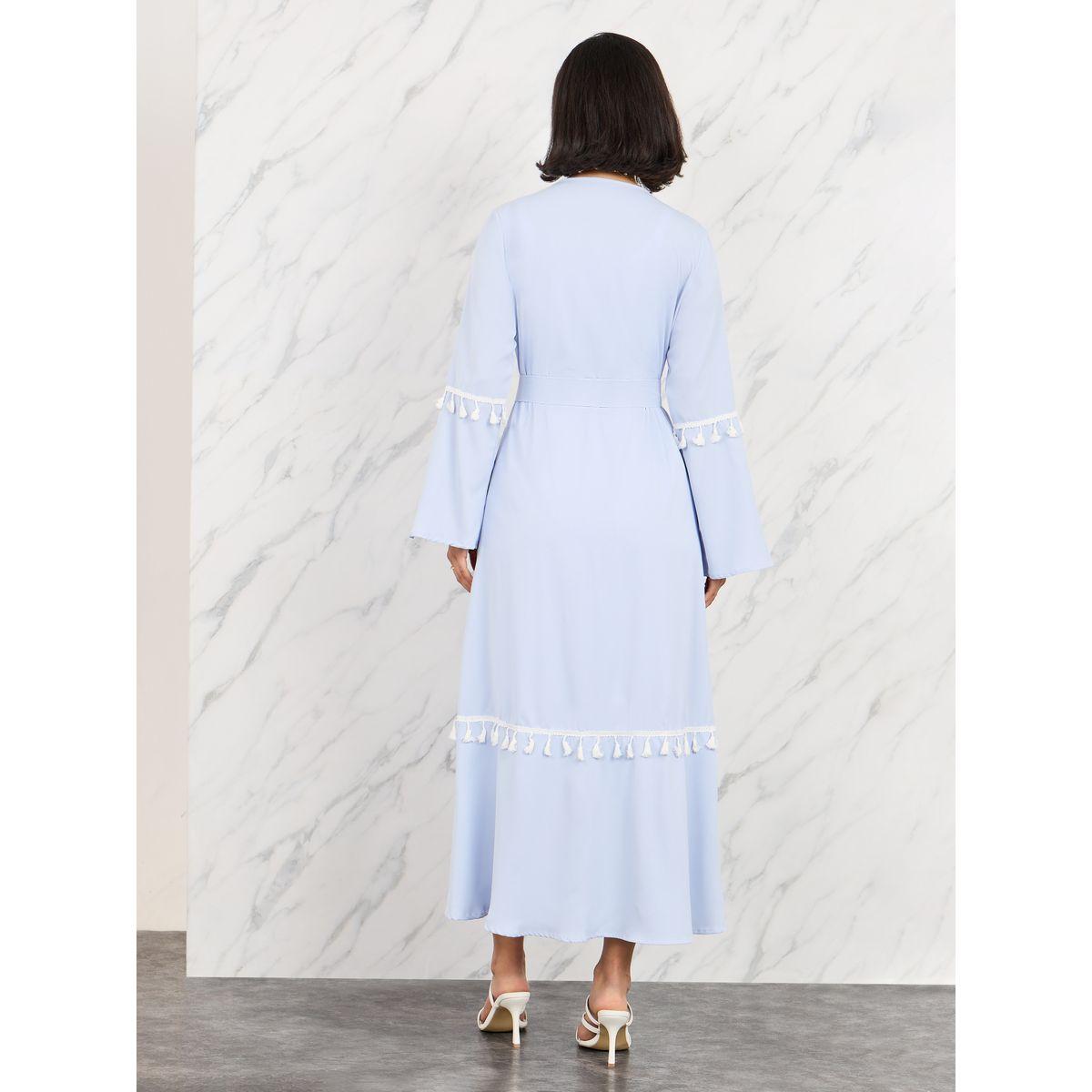 Styli Tassle Detail Regular Fit Kimono with Self Tie Up-women-clothing-shirtsandblouses-shirts-image-5