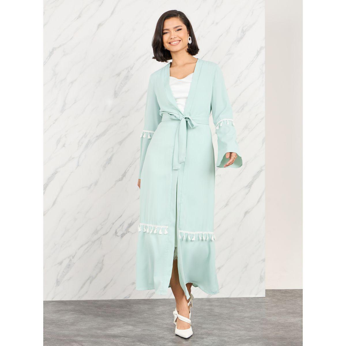 Styli Tassle Detail Regular Fit Kimono with Self Tie Up-women-clothing-shirtsandblouses-shirts-image-1