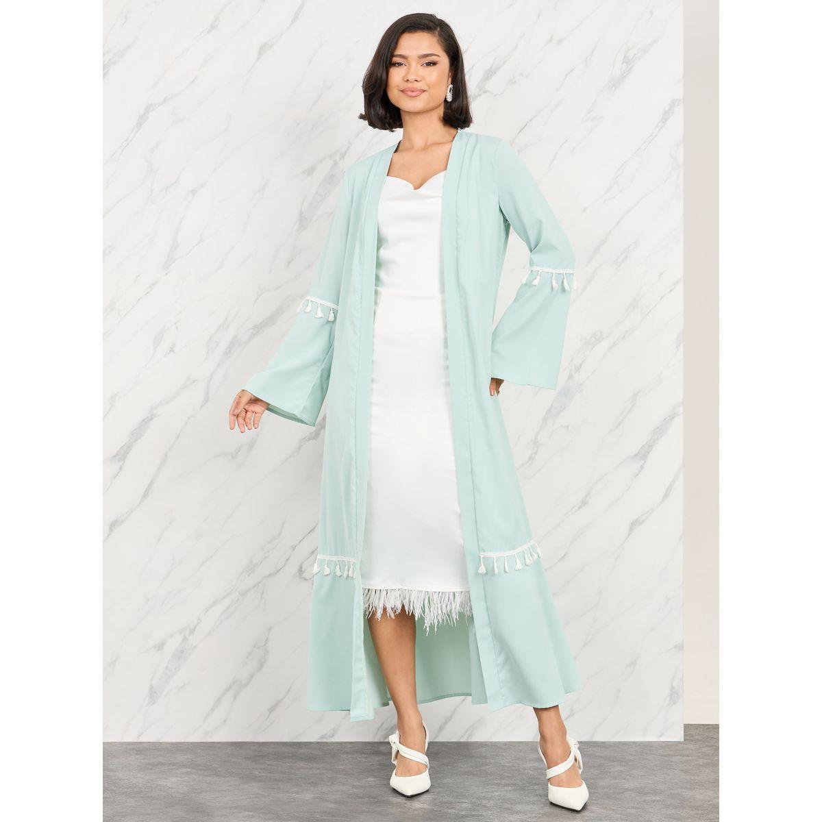 Styli Tassle Detail Regular Fit Kimono with Self Tie Up-women-clothing-shirtsandblouses-shirts-image-2
