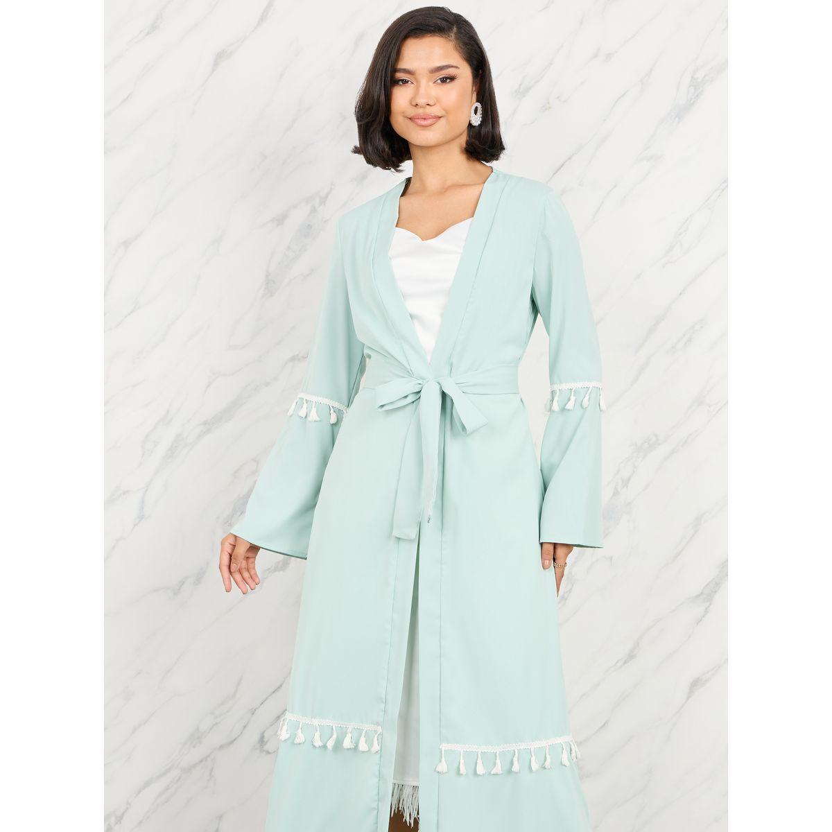 Styli Tassle Detail Regular Fit Kimono with Self Tie Up-women-clothing-shirtsandblouses-shirts-image-3