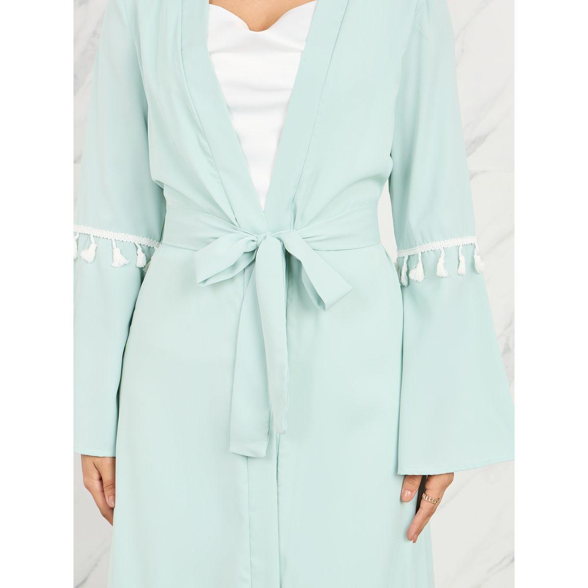 Styli Tassle Detail Regular Fit Kimono with Self Tie Up-women-clothing-shirtsandblouses-shirts-image-4