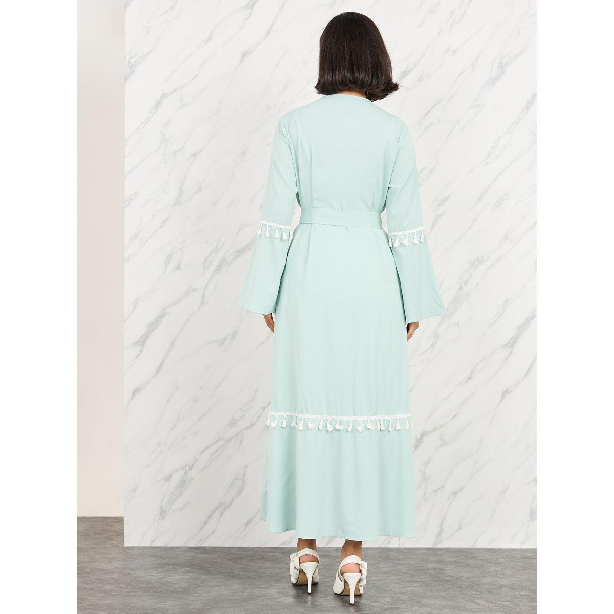 Styli Tassle Detail Regular Fit Kimono with Self Tie Up-women-clothing-shirtsandblouses-shirts-image-5