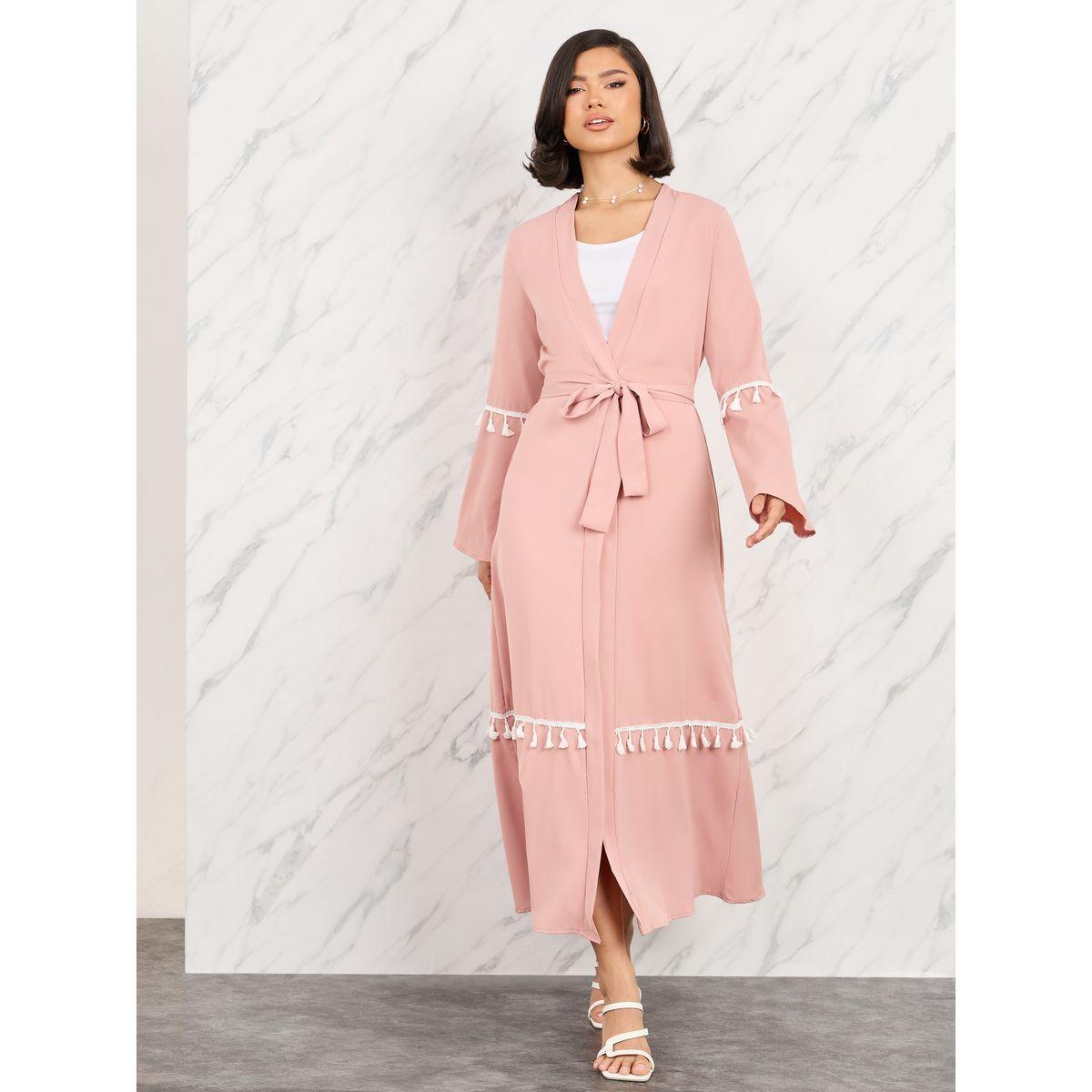Styli Tassle Detail Regular Fit Kimono with Self Tie Up-women-clothing-shirtsandblouses-shirts-image-1