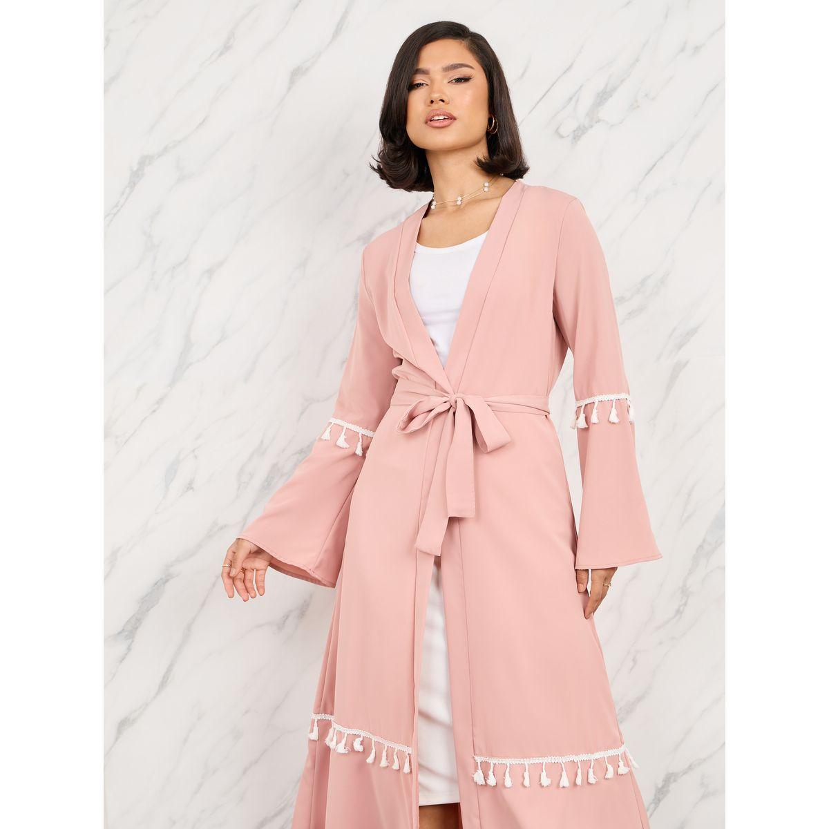 Styli Tassle Detail Regular Fit Kimono with Self Tie Up-women-clothing-shirtsandblouses-shirts-image-2