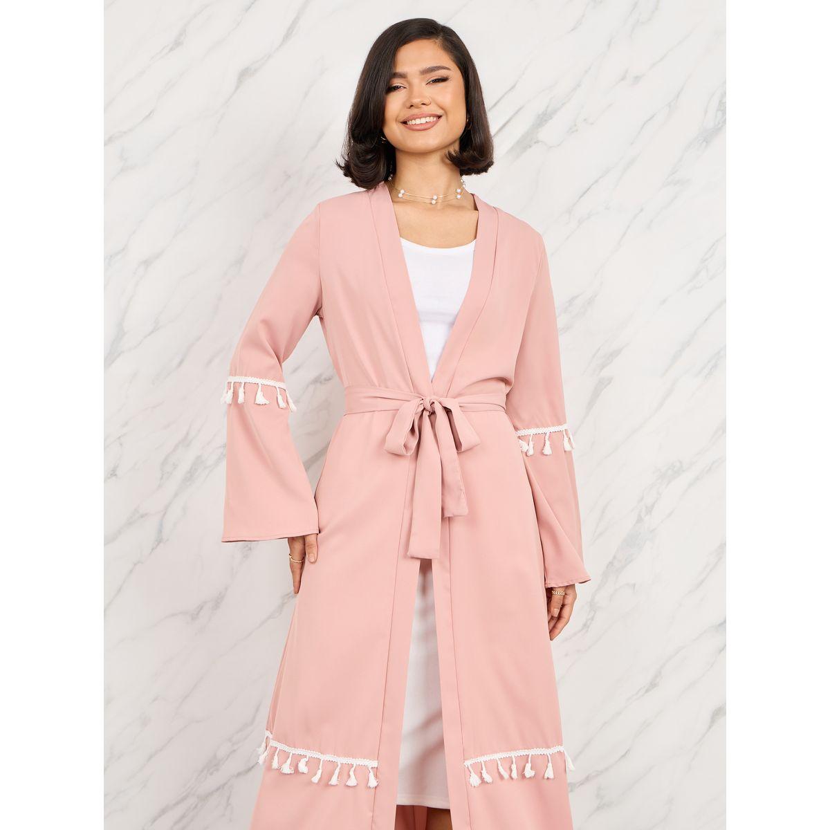 Styli Tassle Detail Regular Fit Kimono with Self Tie Up-women-clothing-shirtsandblouses-shirts-image-3