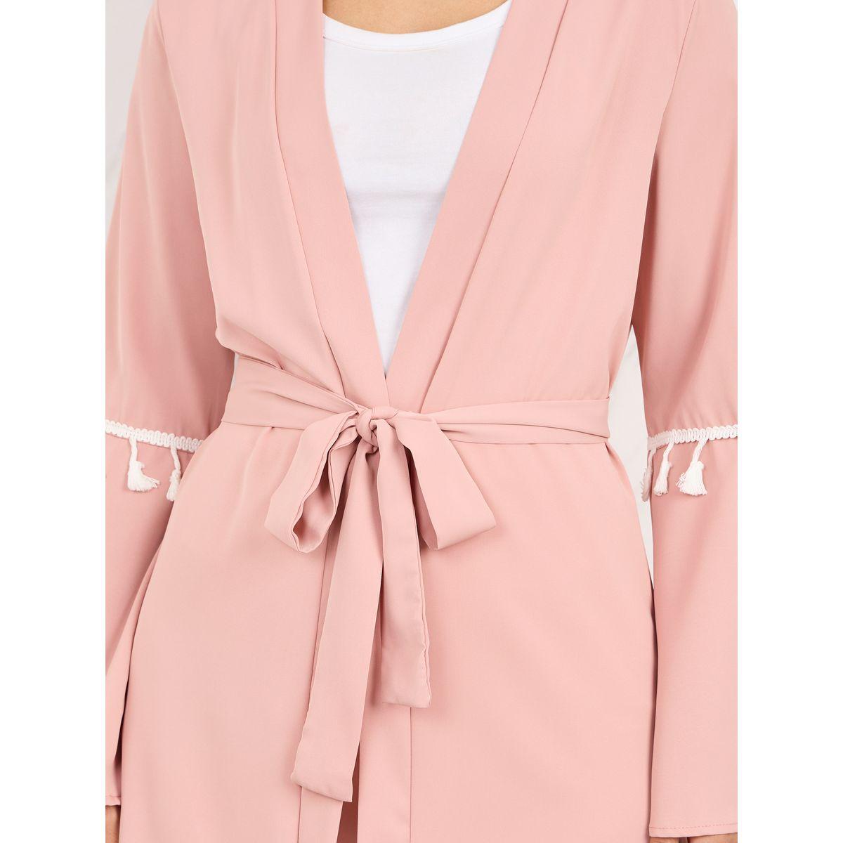 Styli Tassle Detail Regular Fit Kimono with Self Tie Up-women-clothing-shirtsandblouses-shirts-image-4