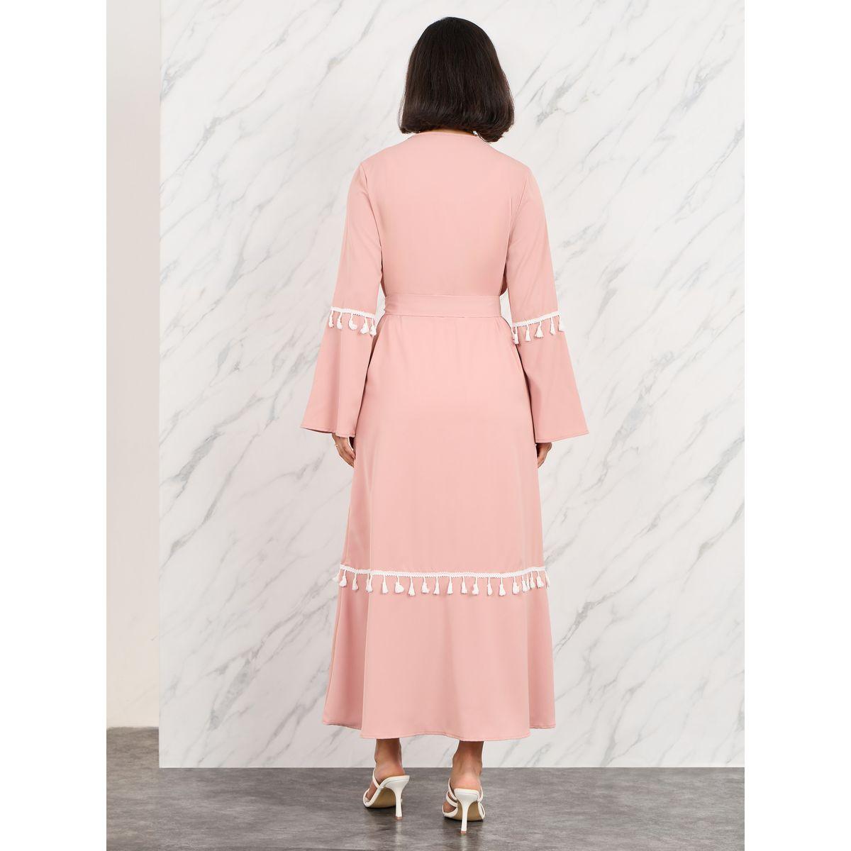 Styli Tassle Detail Regular Fit Kimono with Self Tie Up-women-clothing-shirtsandblouses-shirts-image-5
