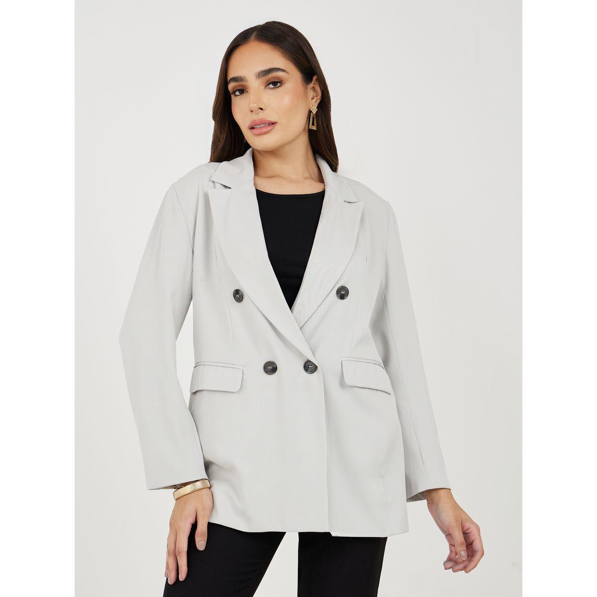 Styli Oversized Fit Longline Double Breasted Blazer-women-clothing-coatsandjackets-blazers-image-2
