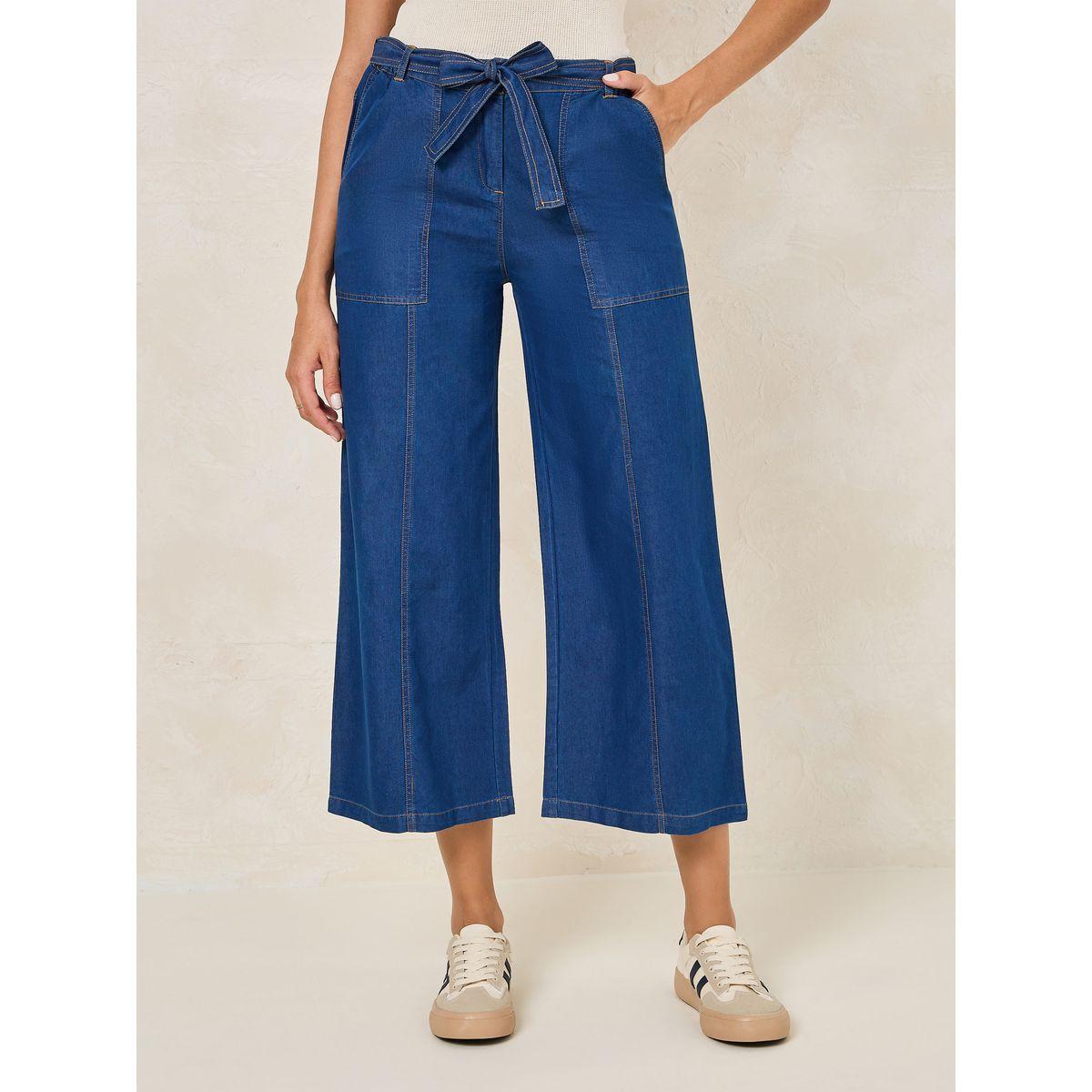 Styli Self Tie Belt Relaxed Fit Cropped Jeans-women-clothing-bottoms-jeans-image-1