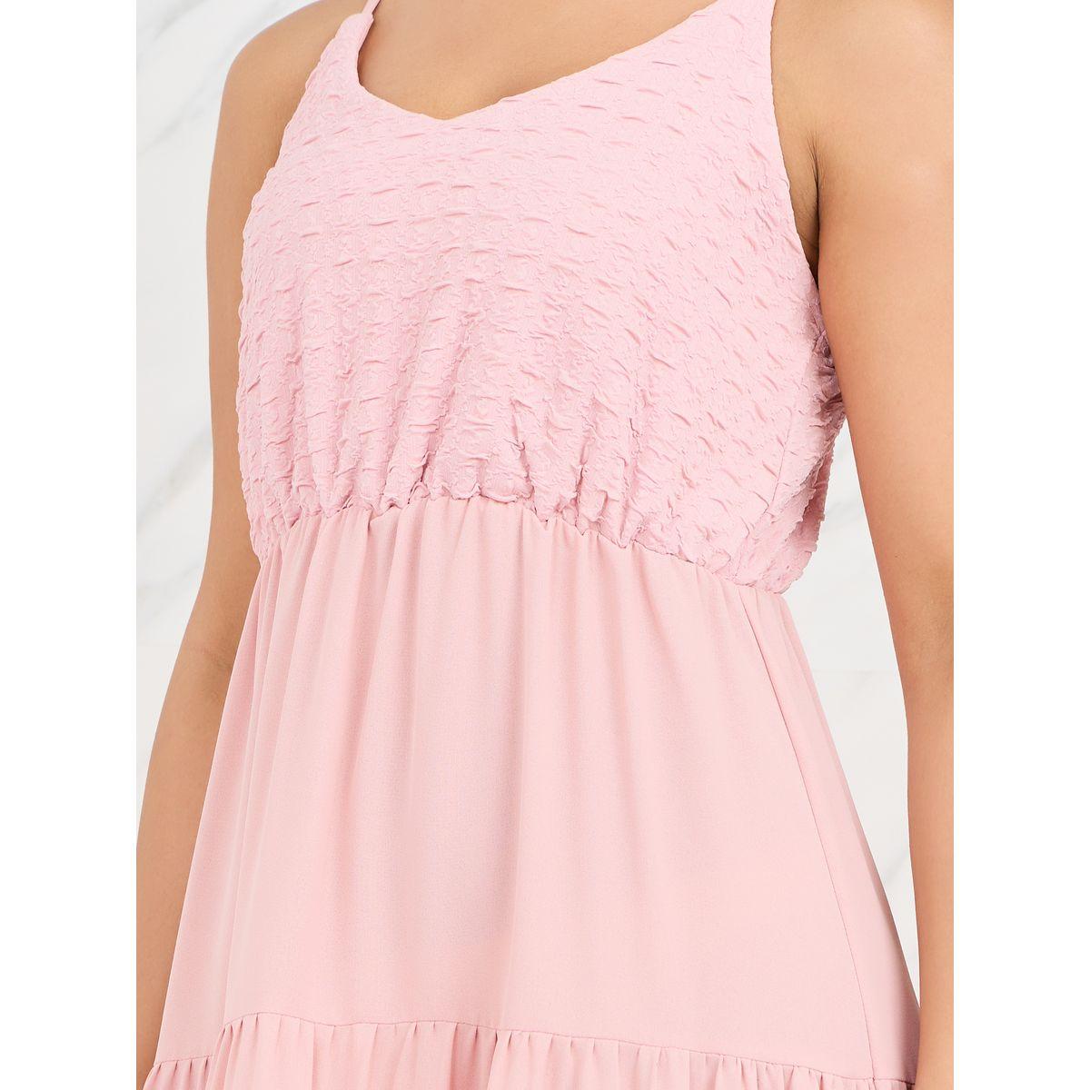 Styli Textured Strappy Lace Insert Tiered Midi Dress-women-clothing-dresses-image-3