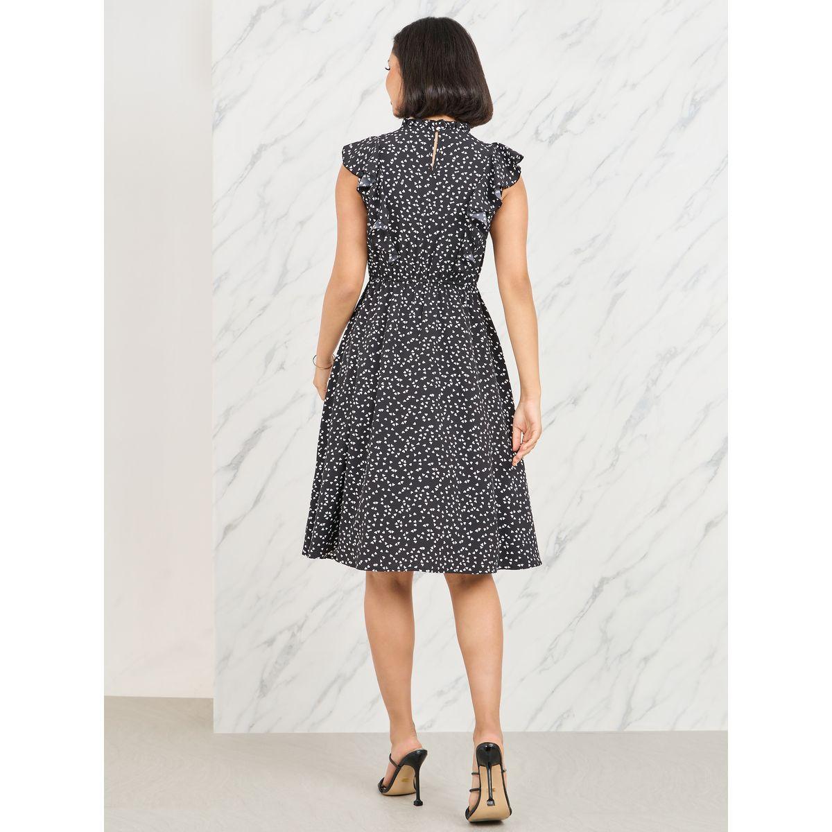 فستان بطول الركبة مع تفاصيل كشكش-women-clothing-dresses-image-4