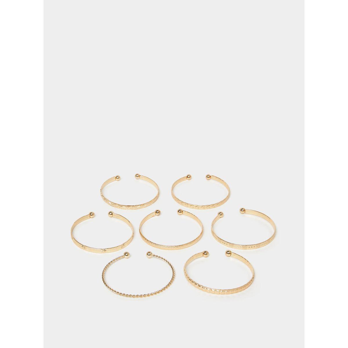 Styli Set of 7 - Textured Cuff Bracelets-women-watchesandjewellery-jewellery-banglesandbracelets-image-2