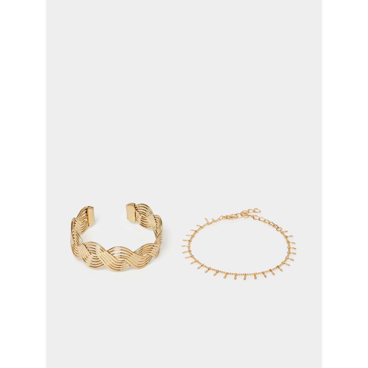 Styli Set of 5 - Textured Assorted Bracelets-women-watchesandjewellery-jewellery-banglesandbracelets-image-2