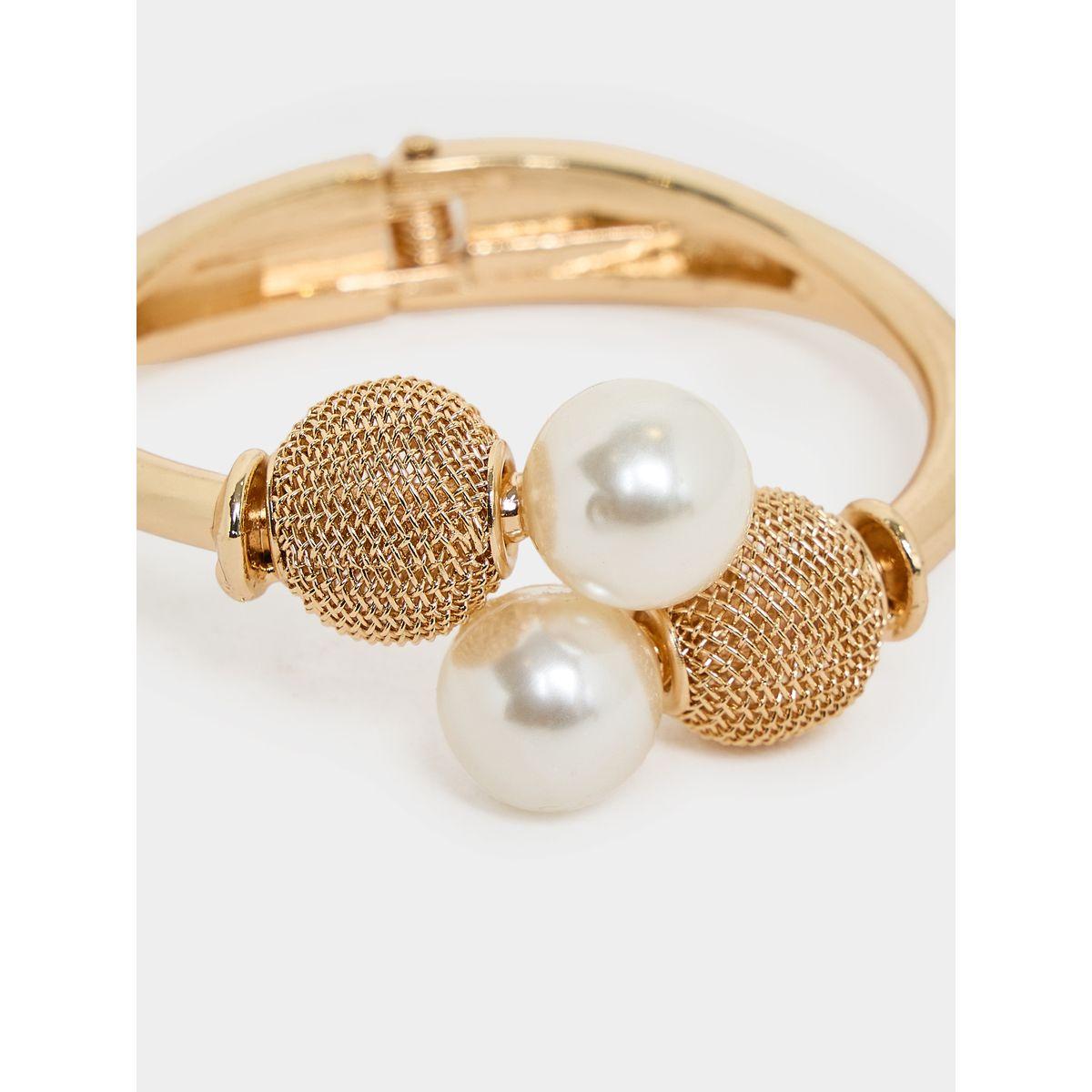 Styli Faux Pearl Ball Cuff Bracelet-women-watchesandjewellery-jewellery-banglesandbracelets-image-3