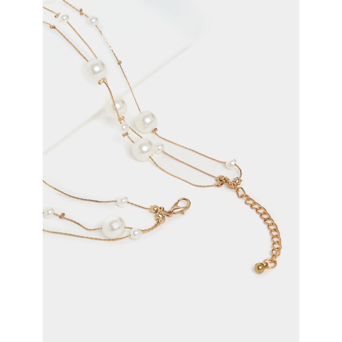 عقد بطبقات مزين بلؤلؤ صناعي-women-watchesandjewellery-jewellery-necklacesandpendants-image-4
