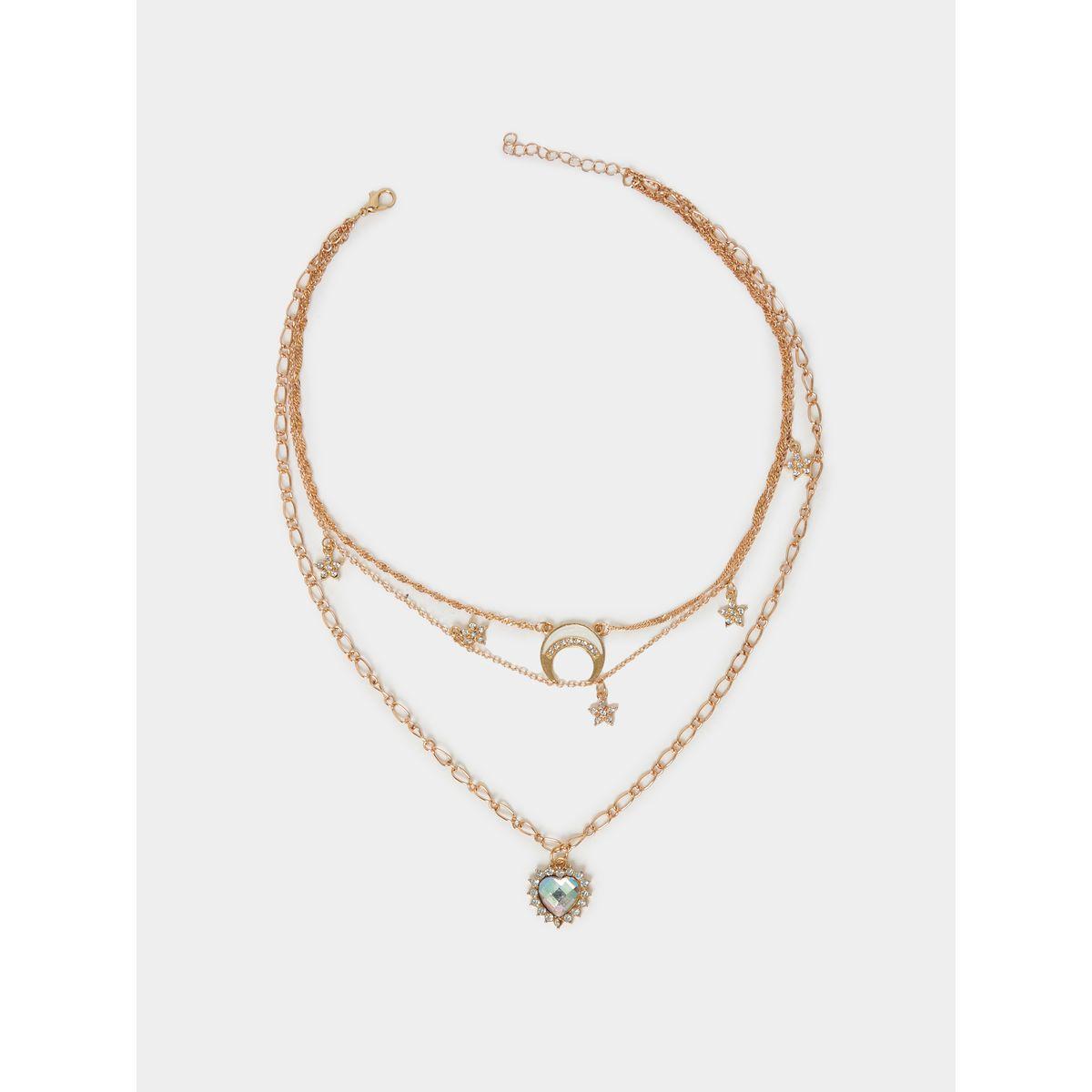 Styli Star & Heart Drop Layered Necklace-women-watchesandjewellery-jewellery-necklacesandpendants-image-2