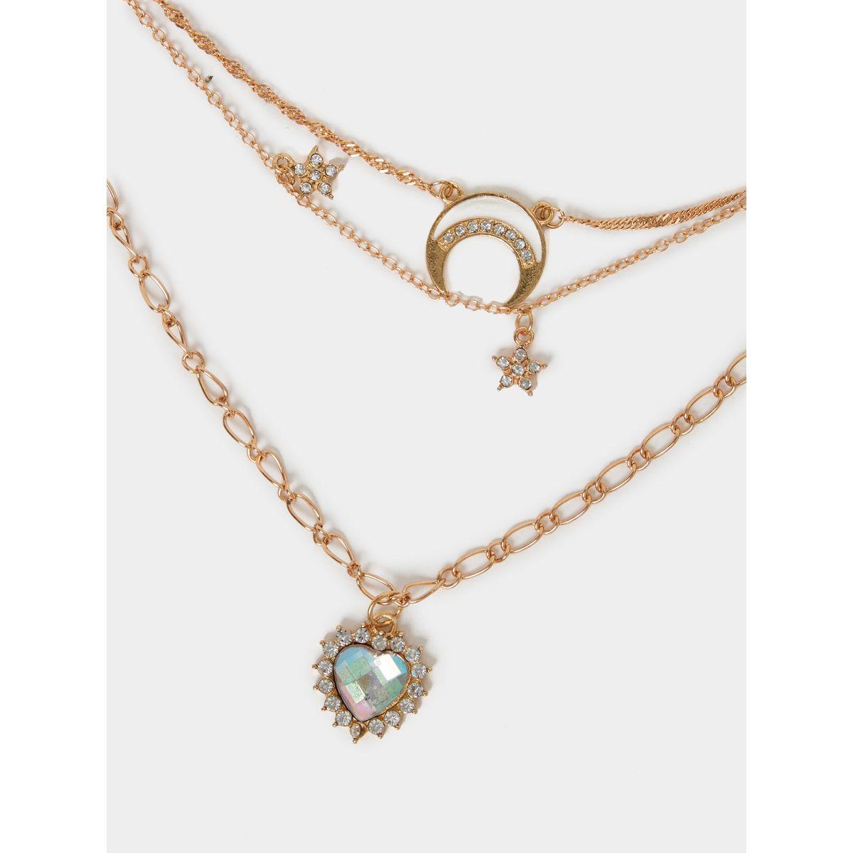 عقد بطبقات متدلية بقلوب ونجوم-women-watchesandjewellery-jewellery-necklacesandpendants-image-3