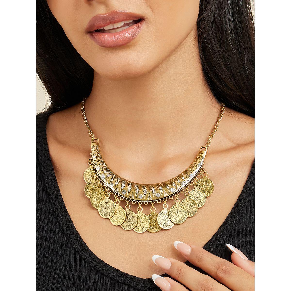 Styli Multi Drop Coin Necklace-women-watchesandjewellery-jewellery-necklacesandpendants-image-1