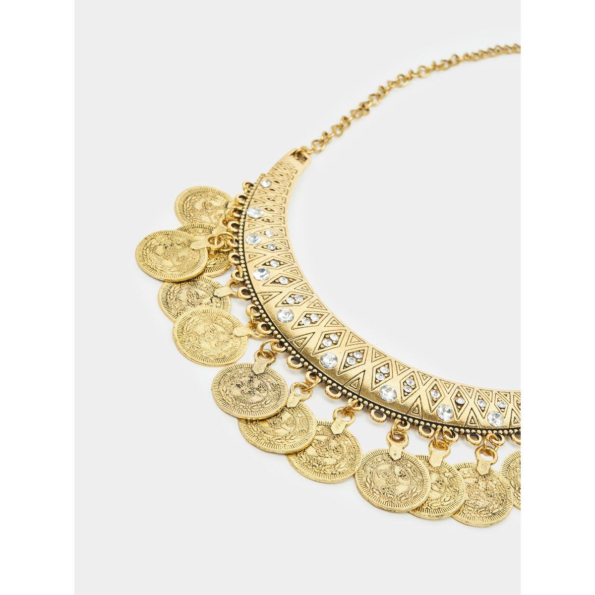 Styli Multi Drop Coin Necklace-women-watchesandjewellery-jewellery-necklacesandpendants-image-3