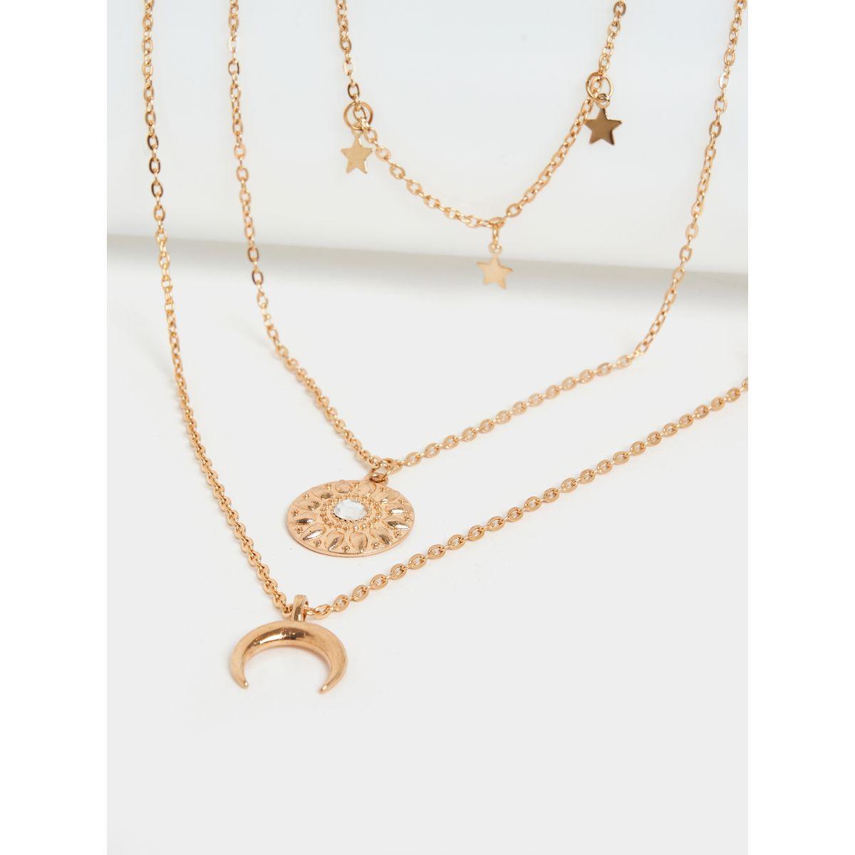 عقد بطبقات متدلية بنجوم وهلال-women-watchesandjewellery-jewellery-necklacesandpendants-image-3