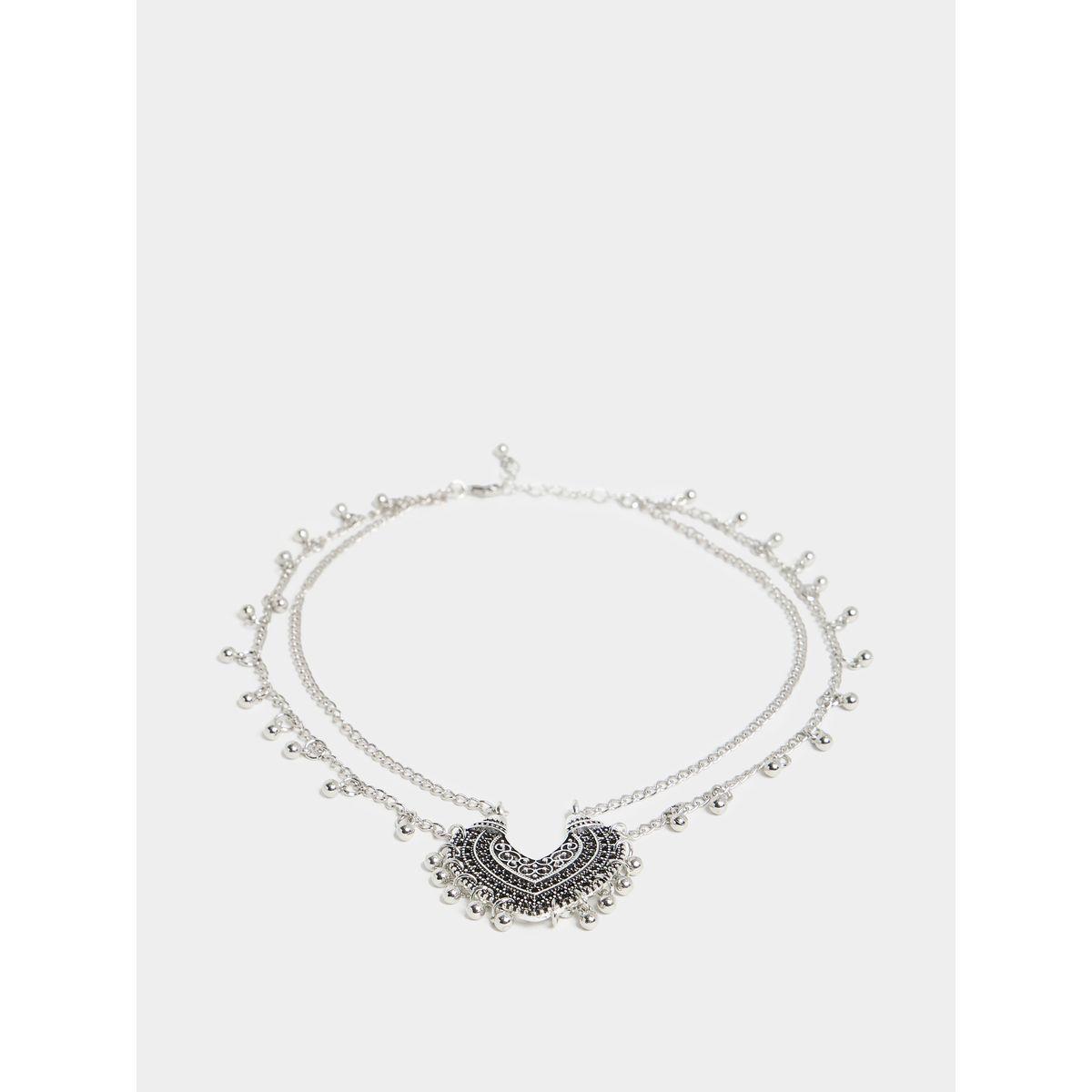 عقد مزين بحلية بارزة الملمس-women-watchesandjewellery-jewellery-necklacesandpendants-image-3