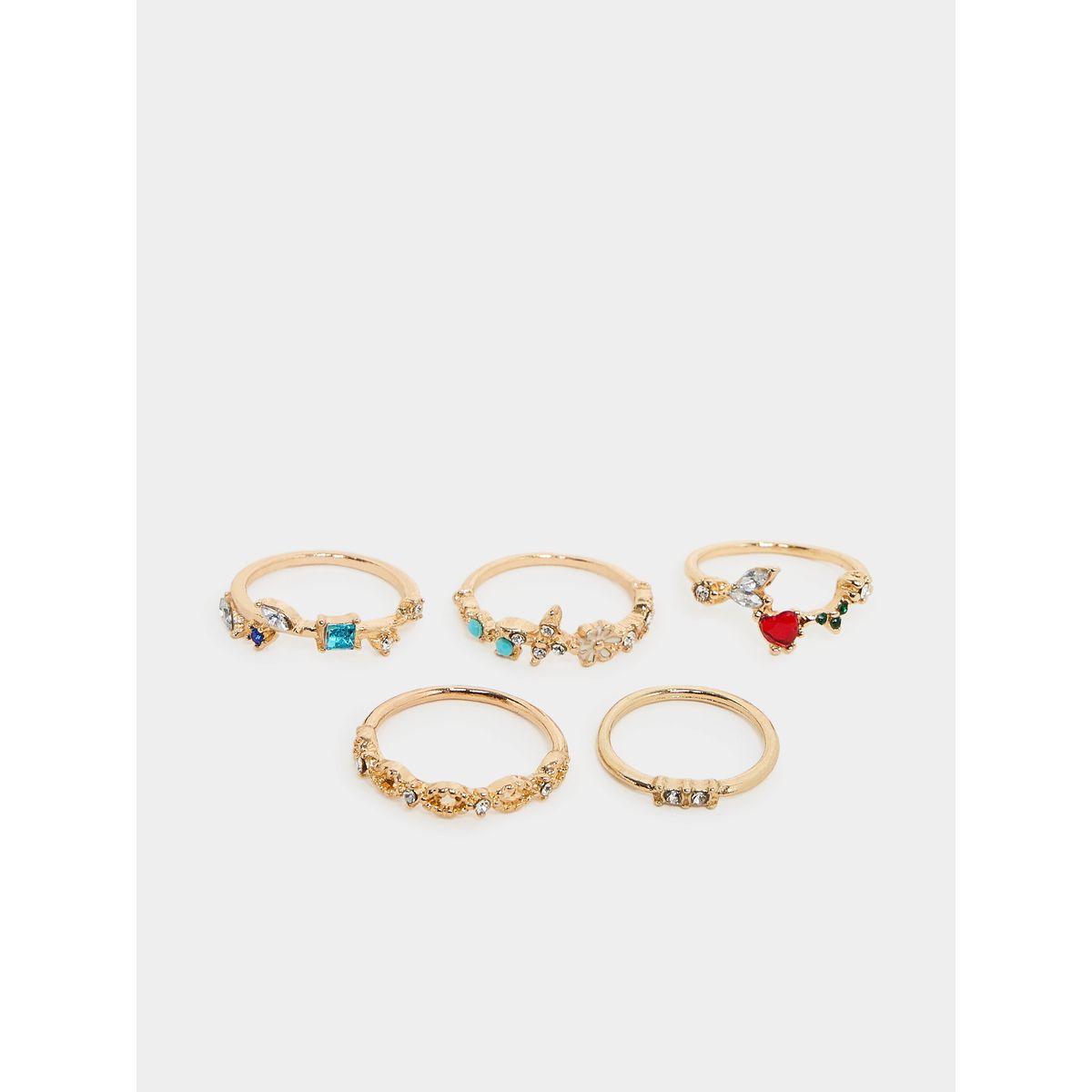 Styli Set of 5 - Embellished Rings-women-watchesandjewellery-jewellery-rings-image-2
