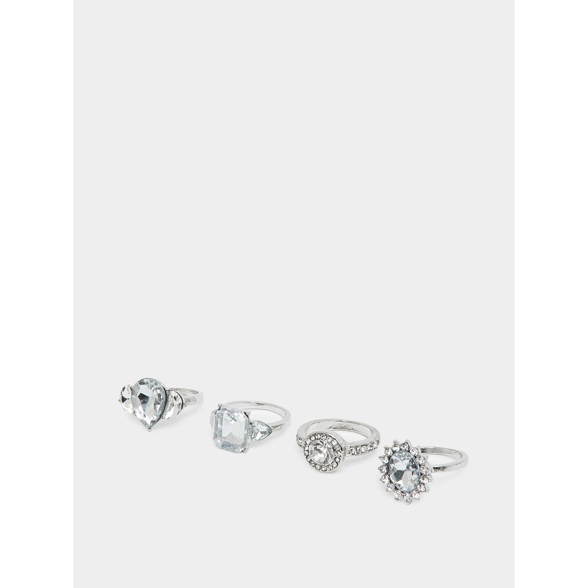 مجموعة ستيلي من 4 خواتم كبيرة-women-watchesandjewellery-jewellery-rings-image-1
