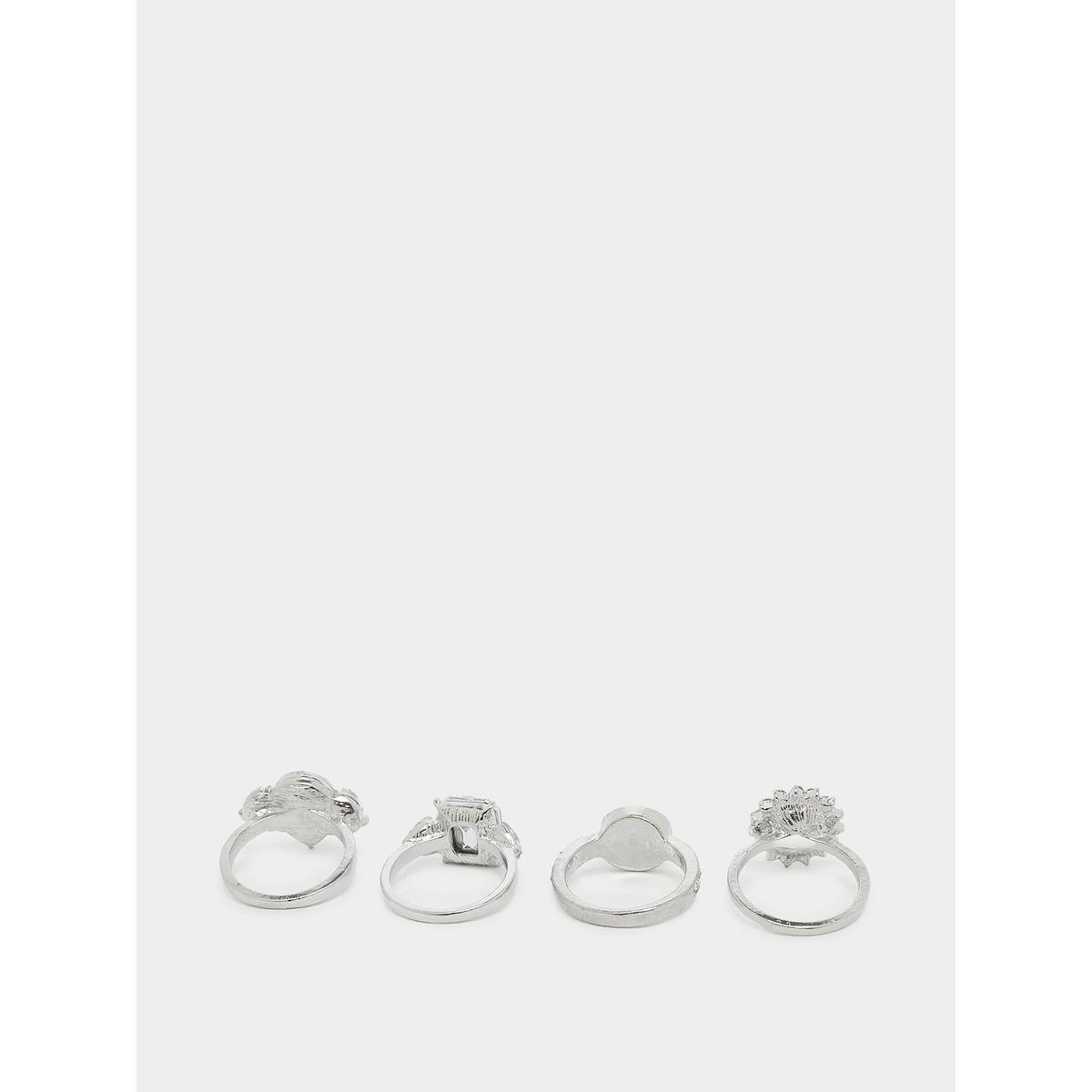 مجموعة ستيلي من 4 خواتم كبيرة-women-watchesandjewellery-jewellery-rings-image-2