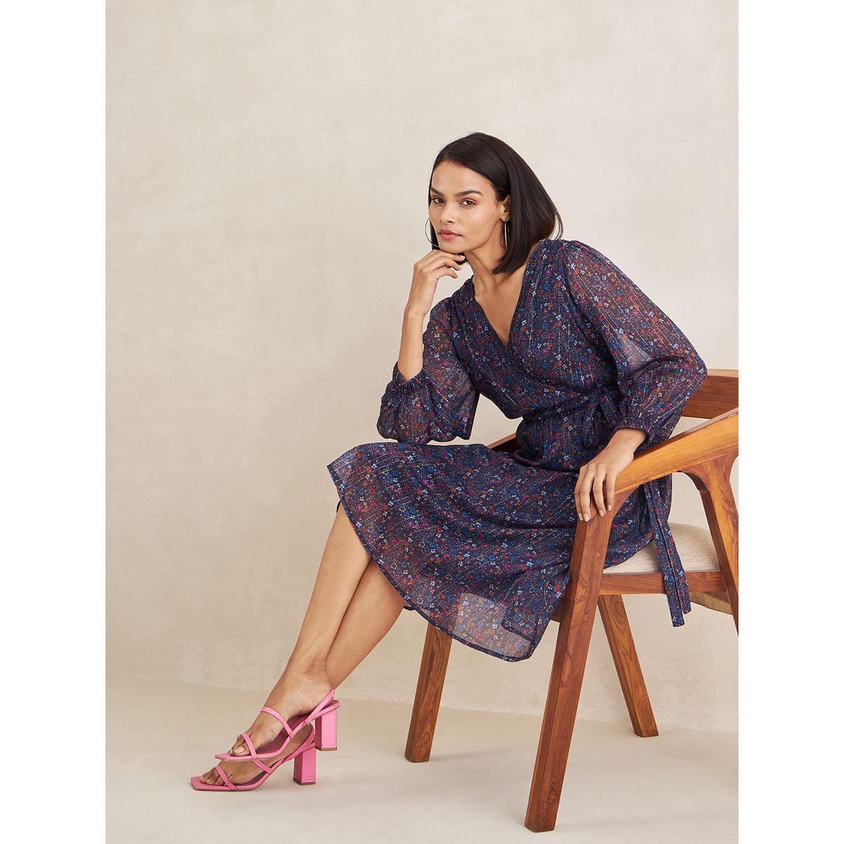 فستان ميدي مطبع بزهور بنسيج لوريكس فِميلا × ستايلي-women-clothing-dresses-image-7