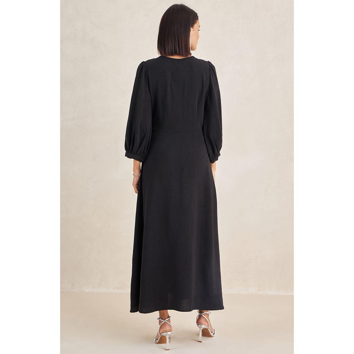 فستان طويل بحافة واسعة واكمام طويلة فِميلا × ستايلي-women-clothing-dresses-image-8
