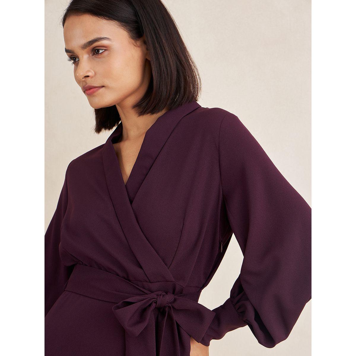 فستان ميدي سادة برباط خصر فِميلا × ستايلي-women-clothing-dresses-image-3