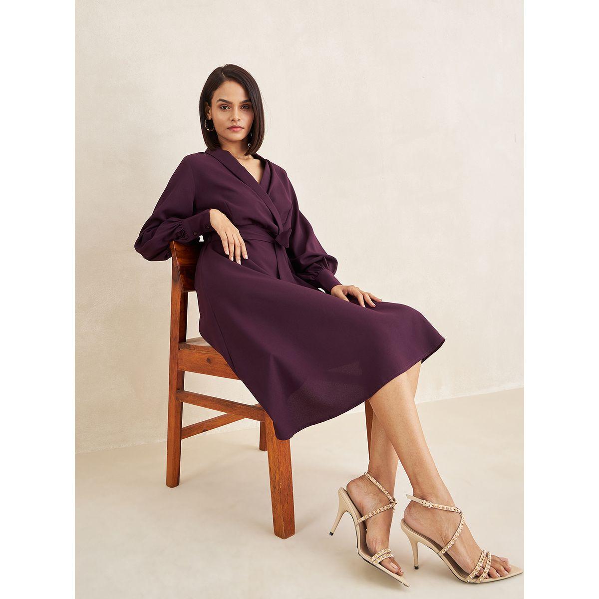 فستان ميدي سادة برباط خصر فِميلا × ستايلي-women-clothing-dresses-image-5