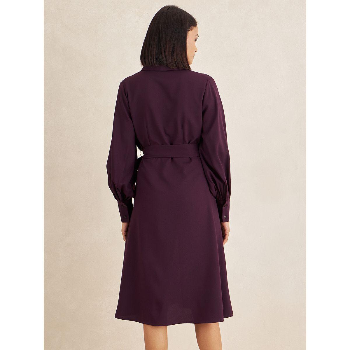 فستان ميدي سادة برباط خصر فِميلا × ستايلي-women-clothing-dresses-image-6
