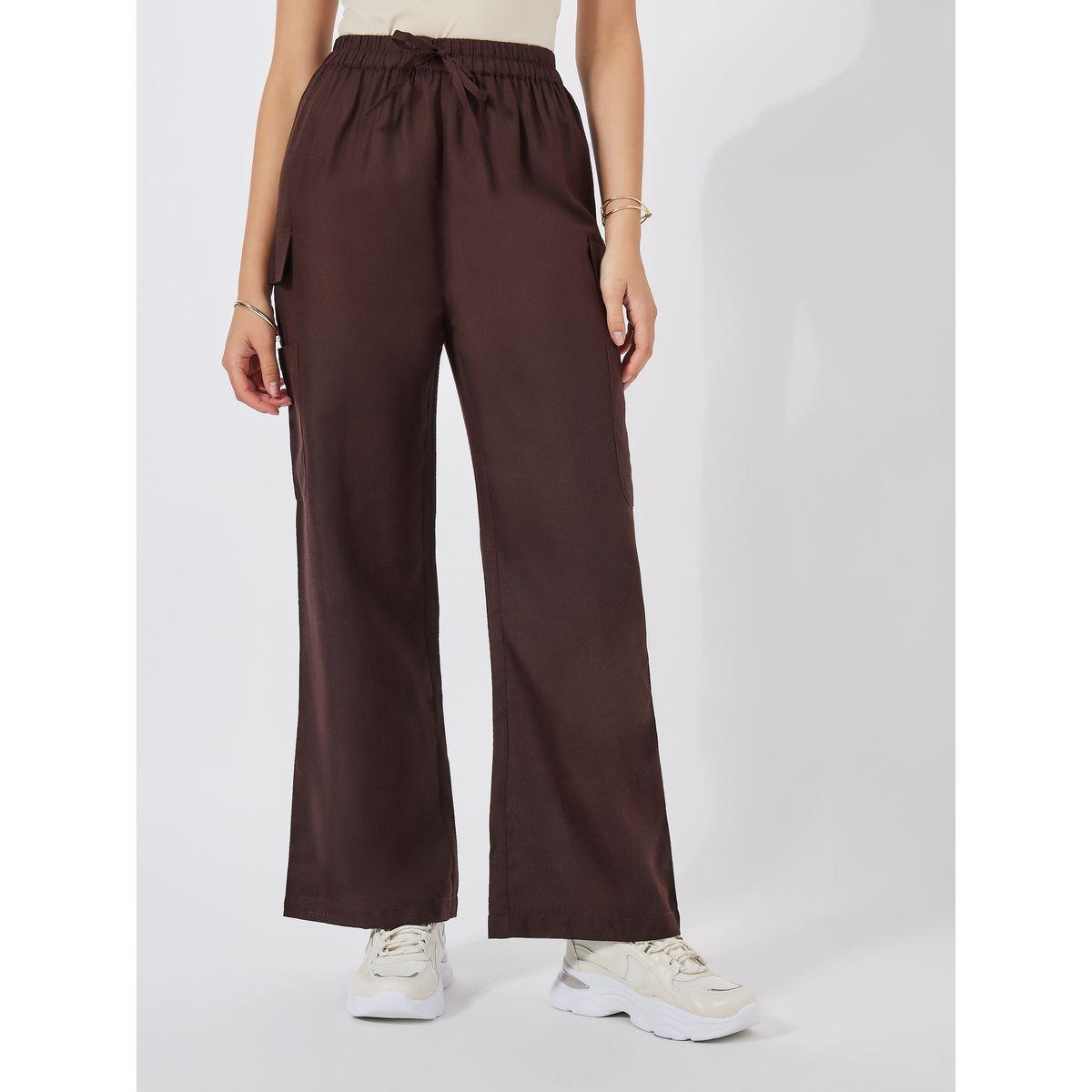 Styli Relaxed Fit Cargo Pants with Elasticated Waistband-women-clothing-bottoms-trousers-image-1