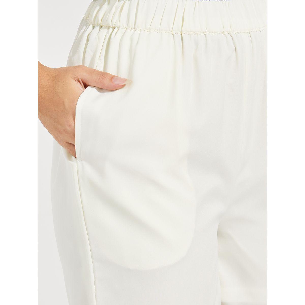 Styli Solid Elastic Waistband Wide Leg Pants-women-clothing-bottoms-trousers-image-3