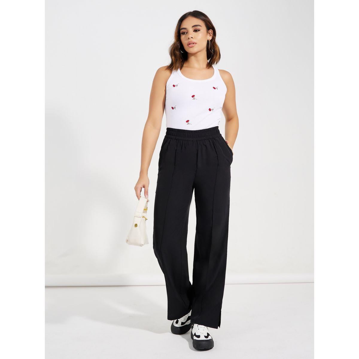 Styli Semi Tailored Wide Leg Pants with Side Slit-women-clothing-bottoms-trousers-image-1