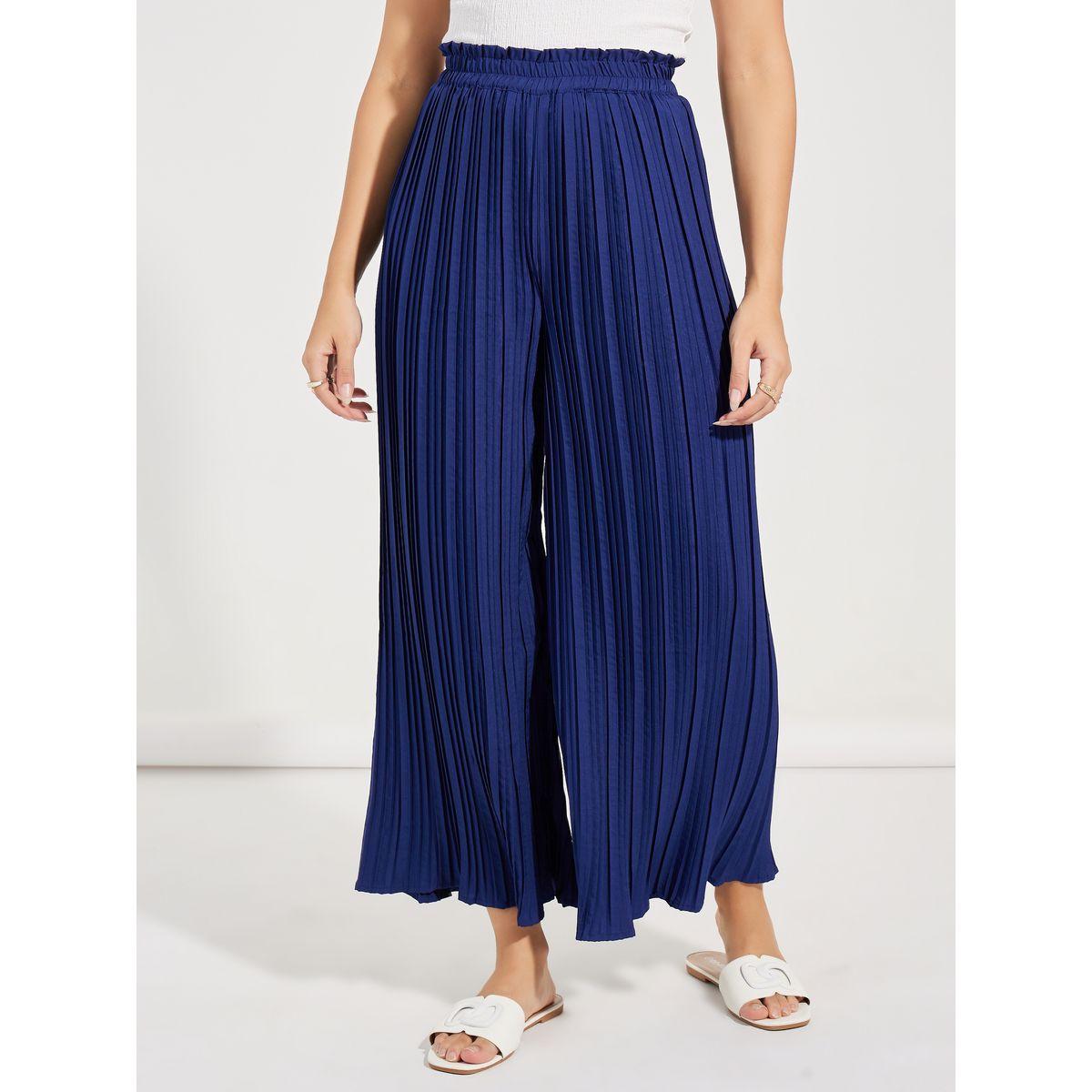 Styli High Rise Pleated Wide Leg Pants-women-clothing-bottoms-trousers-image-2